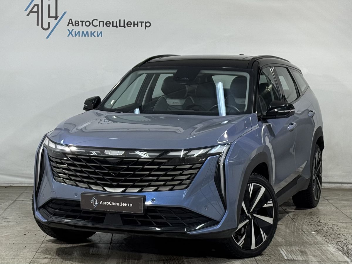 Автомобиль Geely Atlas II поколение 2.0 AMT (200 л.с.) Flagship Sport Синий 2023 с пробегом 48 500 км