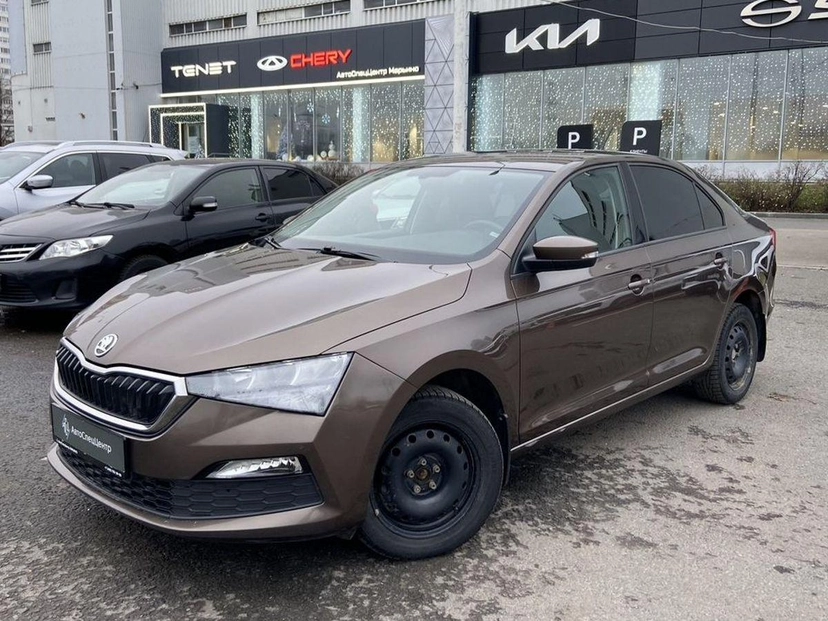 Автомобиль Skoda Rapid II поколение 1.4 AMT (125 л.с.) Hockey Edition Коричневый 2020 с пробегом 81 400 км