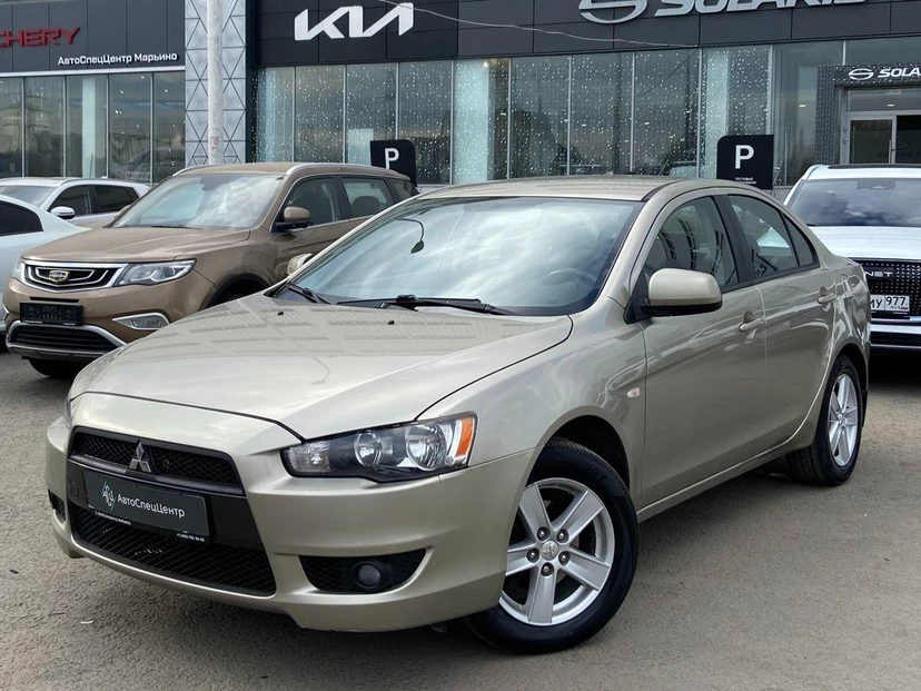 Автомобиль Mitsubishi Lancer X поколение 1.8 CVT (143 л.с.) Base Бежевый 2008 с пробегом 85 577 км