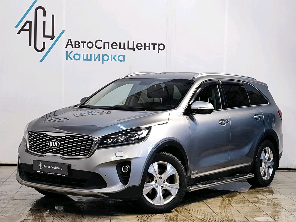 Автомобиль Kia Sorento III [рестайлинг] 2.4 AT 4WD (188 л.с.) Prestige Серый 2018 с пробегом 176 770 км