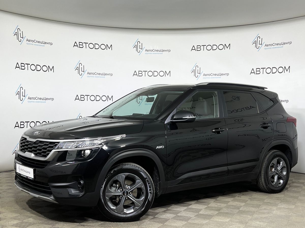 Kia Seltos I поколение 1.6 AT 4WD (121 л.с.) Luxe Чёрный 2020 с пробегом 90 151 км