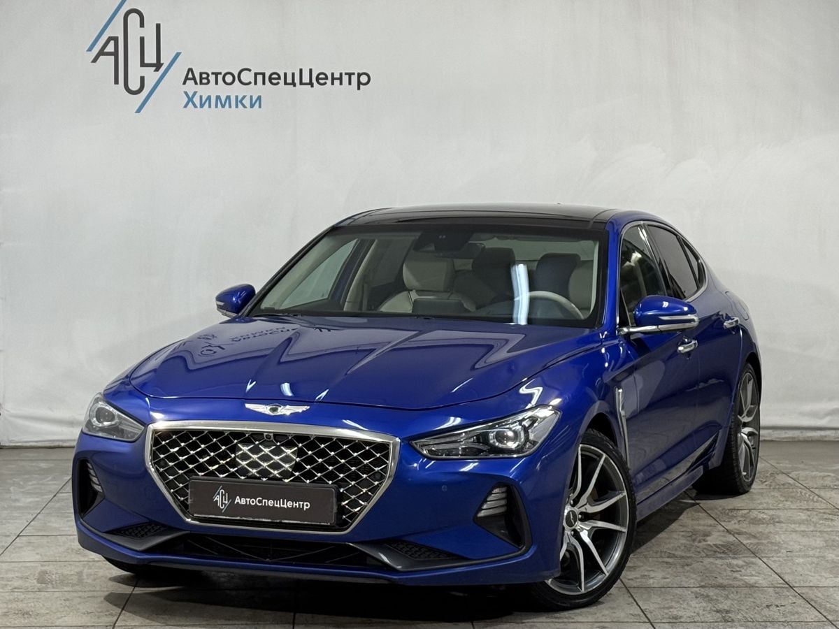 Автомобиль Genesis G70 I поколение 2.0 AT 4WD (197 л.с.) Supreme (2018-2020) Синий 2019 с пробегом 180 000 км