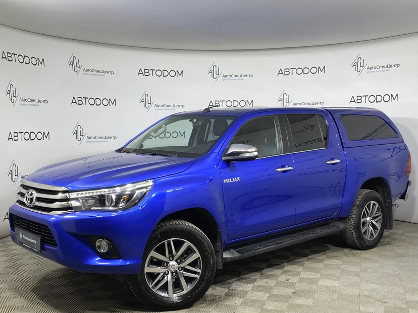 Автомобиль Toyota Hilux VIII поколение 2.8d AT 4WD (177 л.с.) Престиж Синий 2016 с пробегом 76 671 км