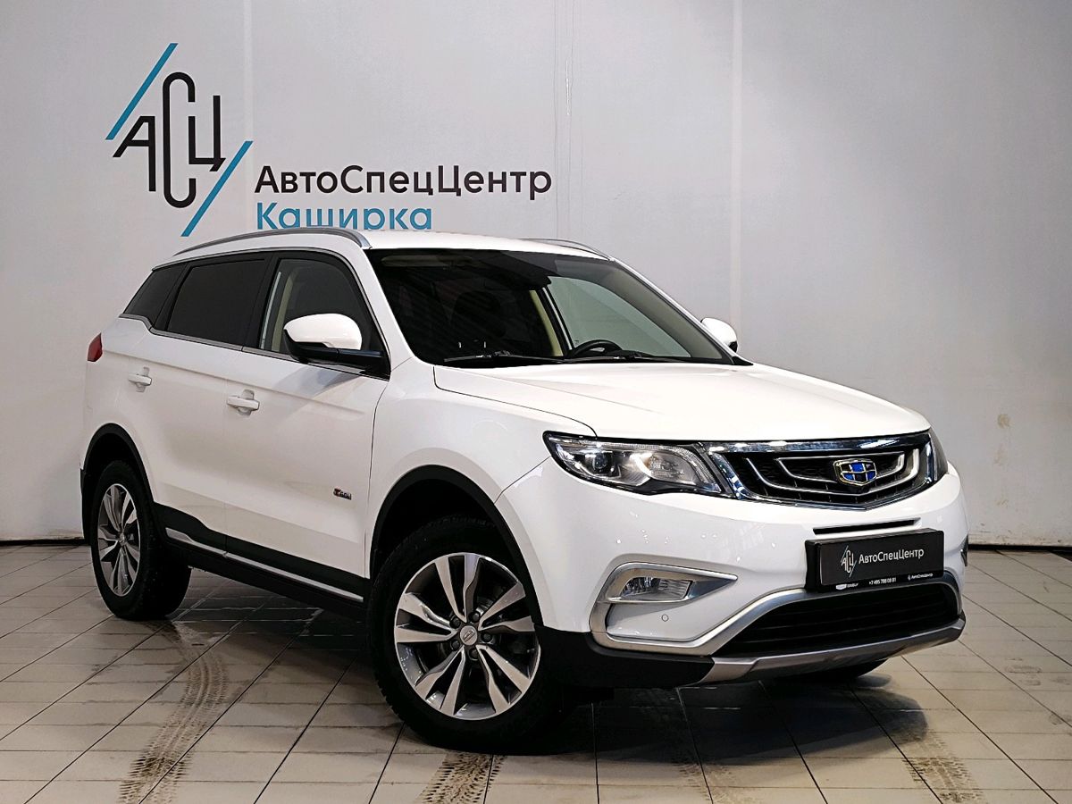 Автомобиль Geely Atlas I поколение 1.8 AT (184 л.с.) Luxury LED Белый 2019 с пробегом 85 442 км