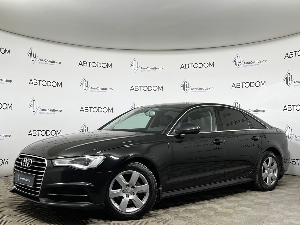 Автомобиль Audi A6 IV (C7) [рестайлинг] 1.8 AMT (190 л.с.) Business Чёрный 2016 с пробегом 154 382 км