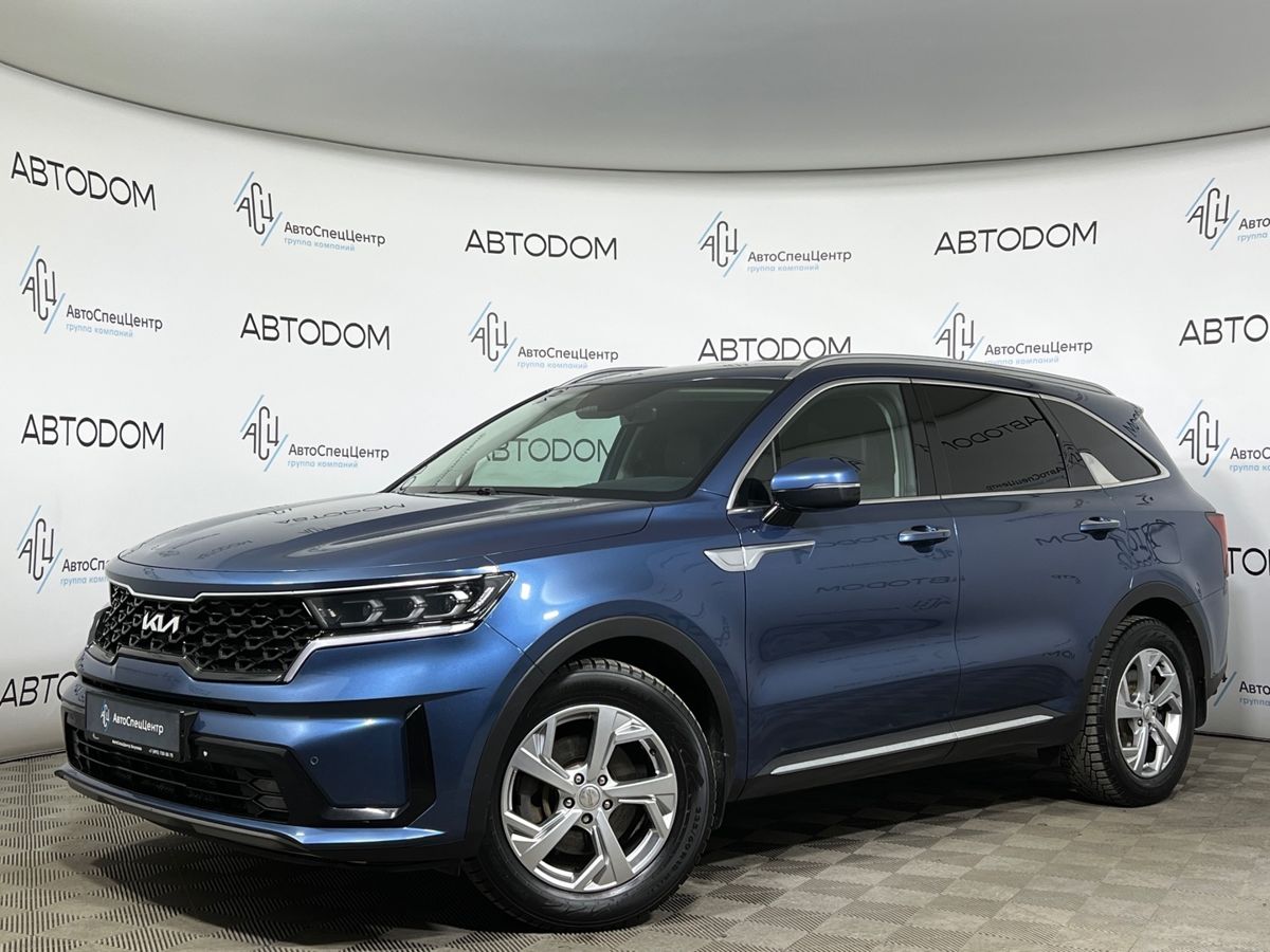 Автомобиль Kia Sorento IV поколение 2.5 AT 4WD (180 л.с.) Prestige (2020-2021) Синий 2022 с пробегом 82 915 км