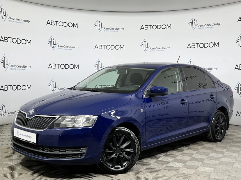 Автомобиль Skoda Rapid I поколение 1.2 MT (75 л.с.) Base Синий 2014 с пробегом 127 315 км