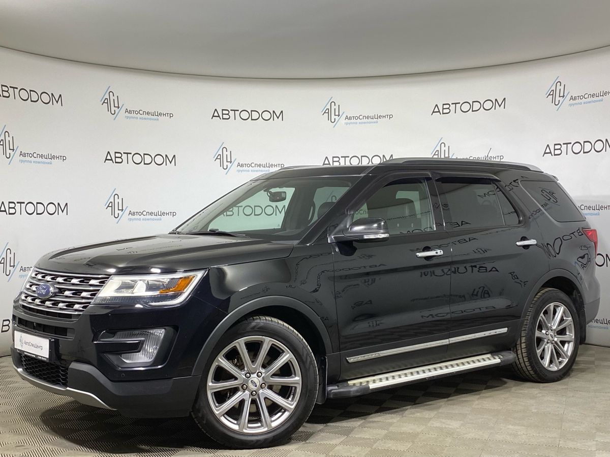 Ford Explorer V [рестайлинг] 3.5 AT 4WD (249 л.с.) Limited Plus Чёрный 2016 с пробегом 230 000 км