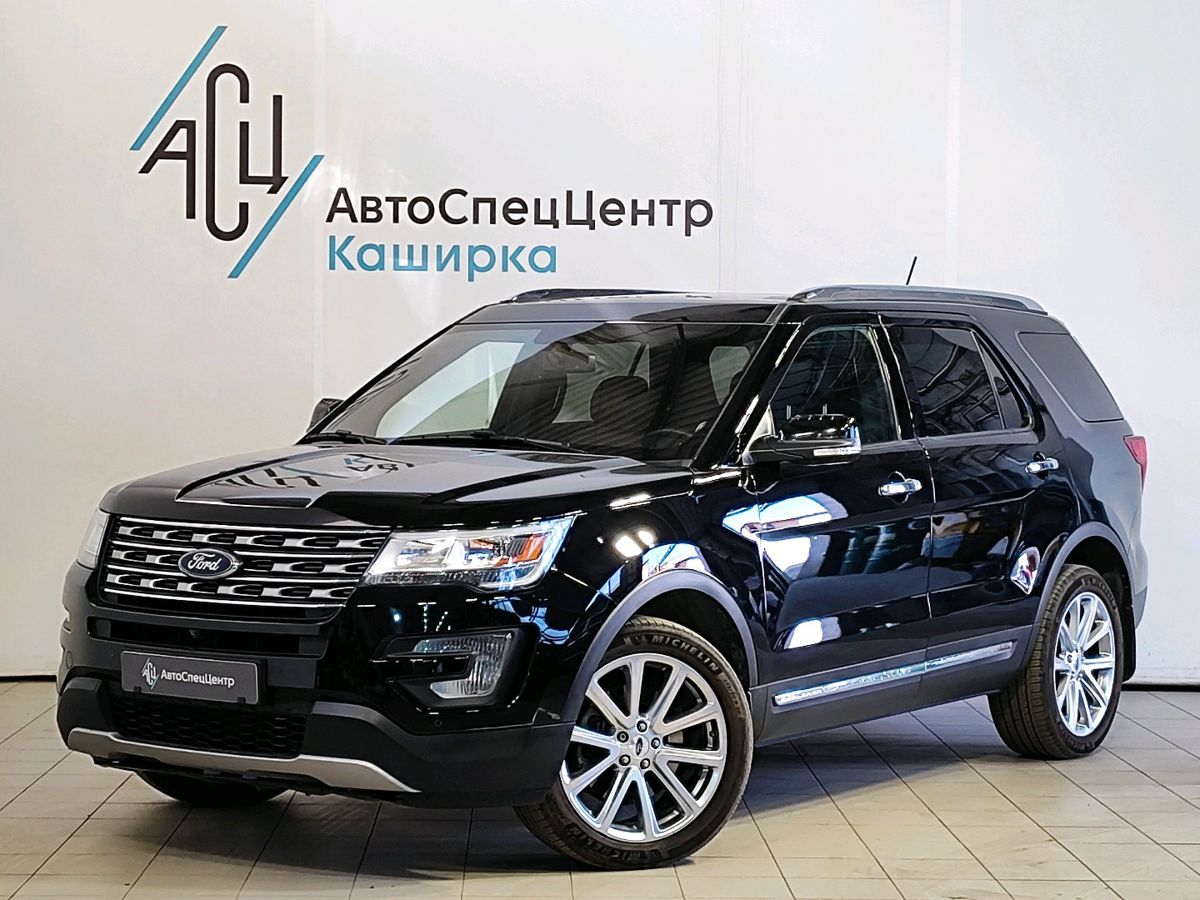 Ford Explorer V [рестайлинг] 3.5 AT 4WD (249 л.с.) Limited Plus Чёрный 2016 с пробегом 92 843 км