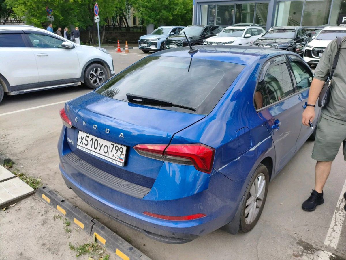 Skoda Rapid II поколение 1.4 AMT (125 л.с.) Style Синий 2021 с пробегом 118 217 км