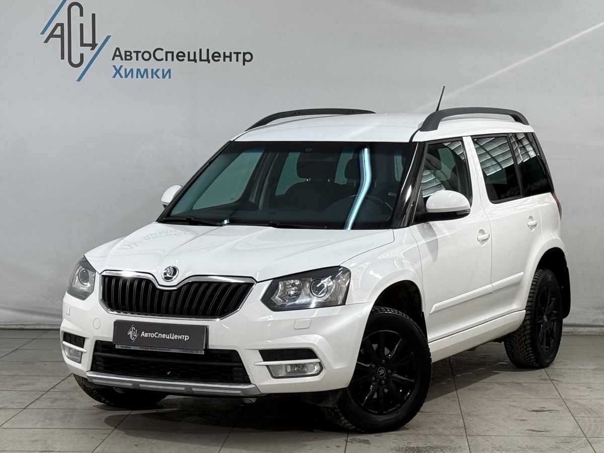 Автомобиль Skoda Yeti I [рестайлинг] 1.8 AMT 4WD (152 л.с.) Ambition Белый 2014 с пробегом 140 000 км