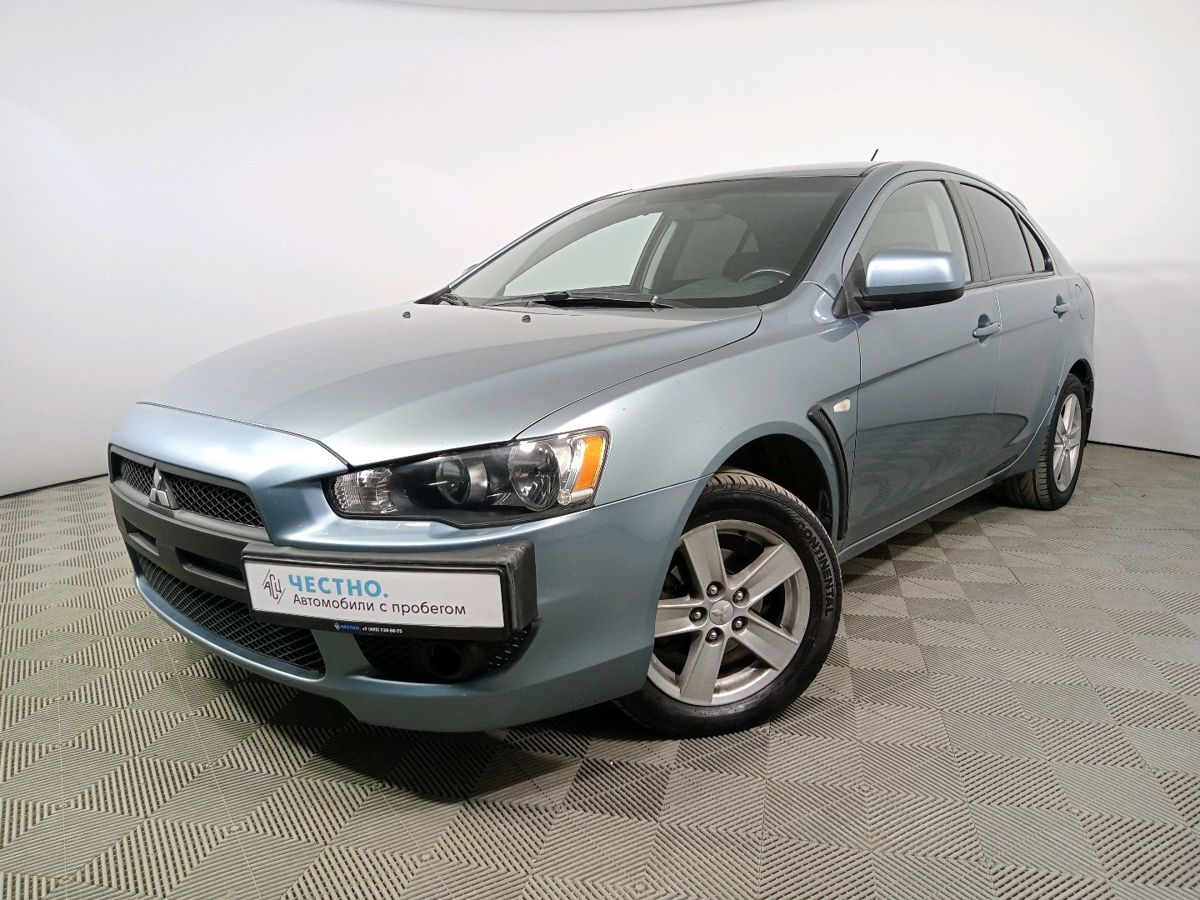 Автомобиль Mitsubishi Lancer X поколение 1.8 CVT (143 л.с.) Base Голубой 2008 с пробегом 123442 км