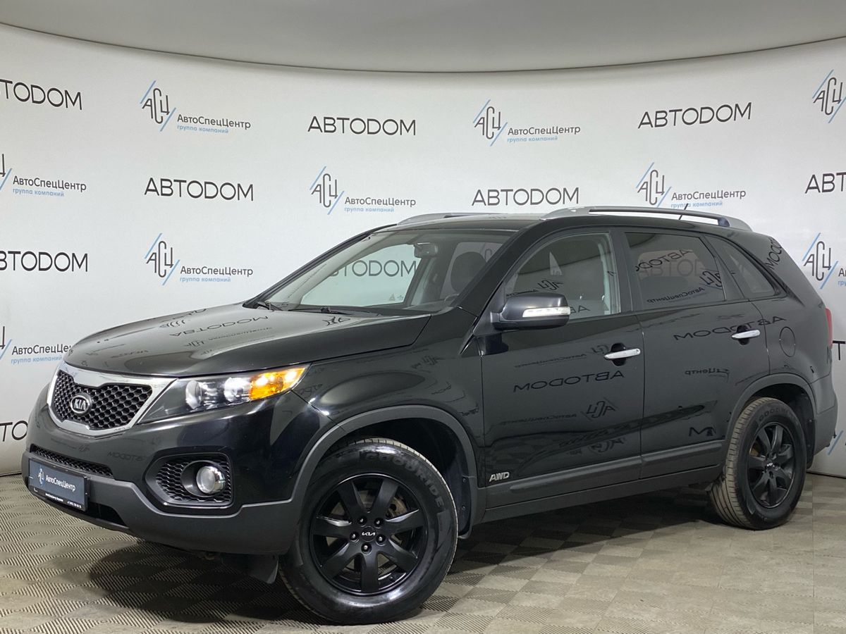 Kia Sorento II поколение 2.4 AT 4WD (175 л.с.) Comfort Чёрный 2012 с пробегом 176 086 км