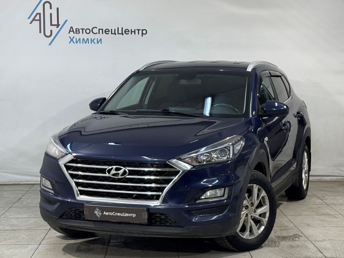 Автомобиль Hyundai Tucson III [рестайлинг] 2.0 AT 4WD (150 л.с.) Family Синий 2019 с пробегом 163 000 км