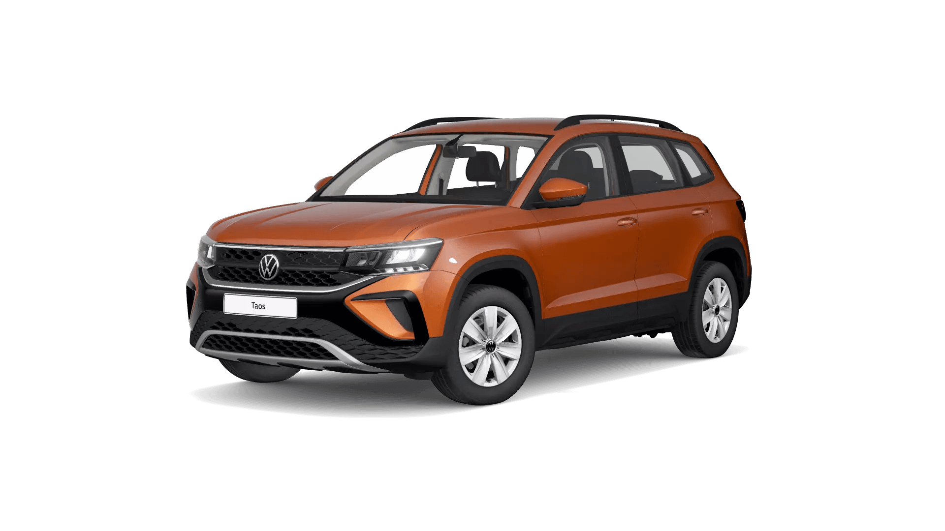 Автомобиль Volkswagen Taos I поколение 1.4 AT (150 л.с.) Status Оранжевый 2021 новый
