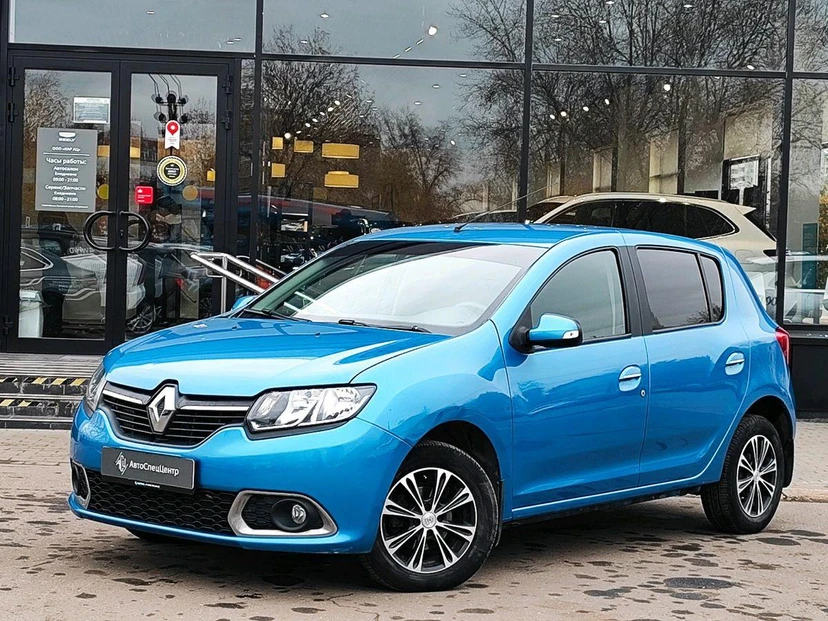 Renault Sandero II поколение 1.6 AT (102 л.с.) Privilege Синий 2017 с пробегом 79 436 км