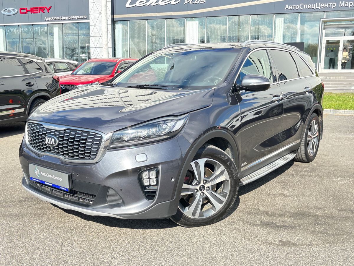 Kia Sorento III [рестайлинг] 3.5 AT 4WD (249 л.с.) GT Line Чёрный 2018 с пробегом 218 000 км