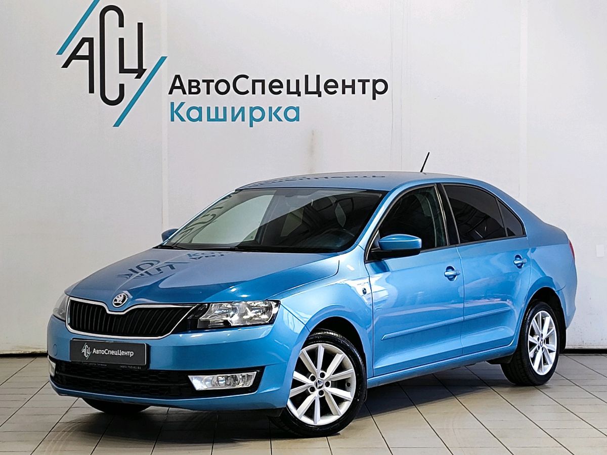 Автомобиль Skoda Rapid I поколение 1.6 MT (110 л.с.) Hockey Edition Синий 2015 с пробегом 177 326 км