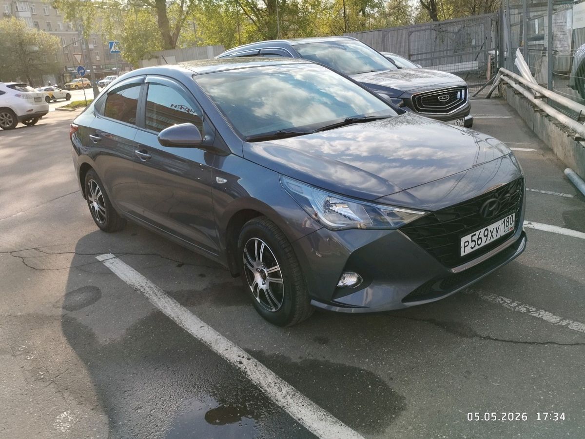 Hyundai Solaris II [рестайлинг] 1.6 AT (123 л.с.) Comfort + Light + Winter + Advanced Серый 2021 с пробегом 57 461 км