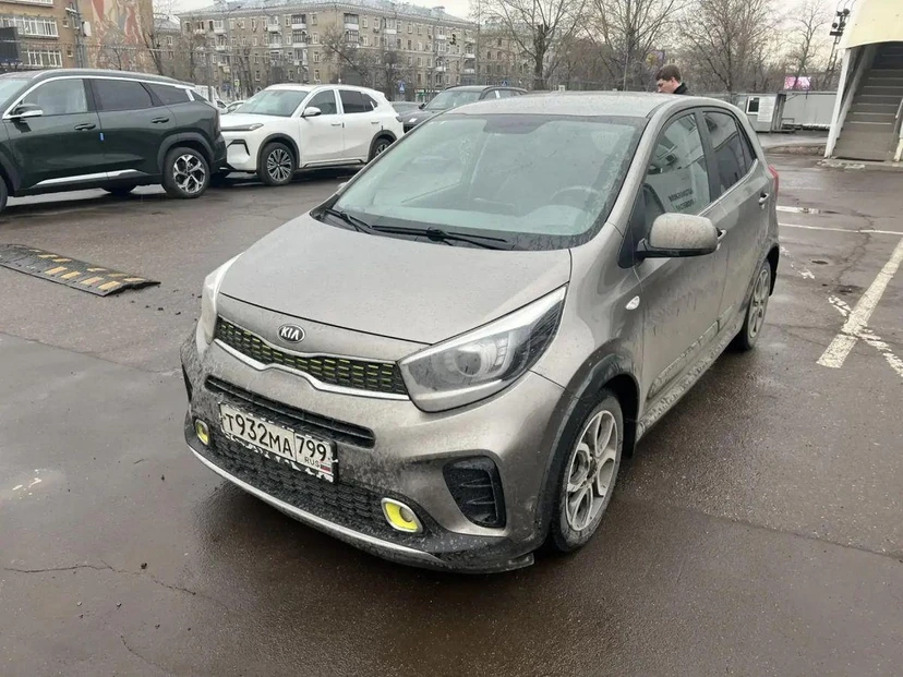 Автомобиль Kia Picanto III поколение 1.2 AT (84 л.с.) X-Line Серый 2018 с пробегом 96 534 км