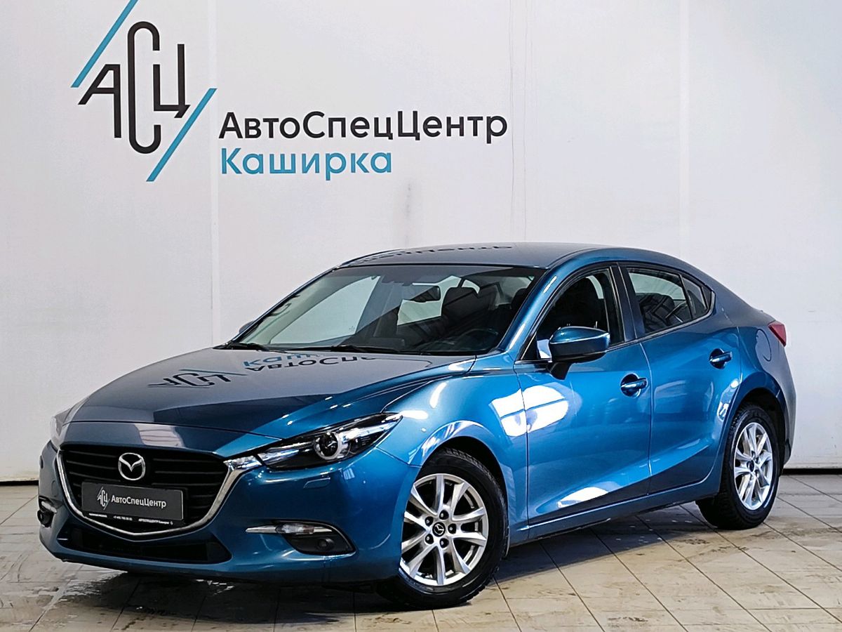 Автомобиль Mazda 3 III (BM) [рестайлинг] 1.5 AT (120 л.с.) Exclusive Голубой 2016 с пробегом 123 291 км
