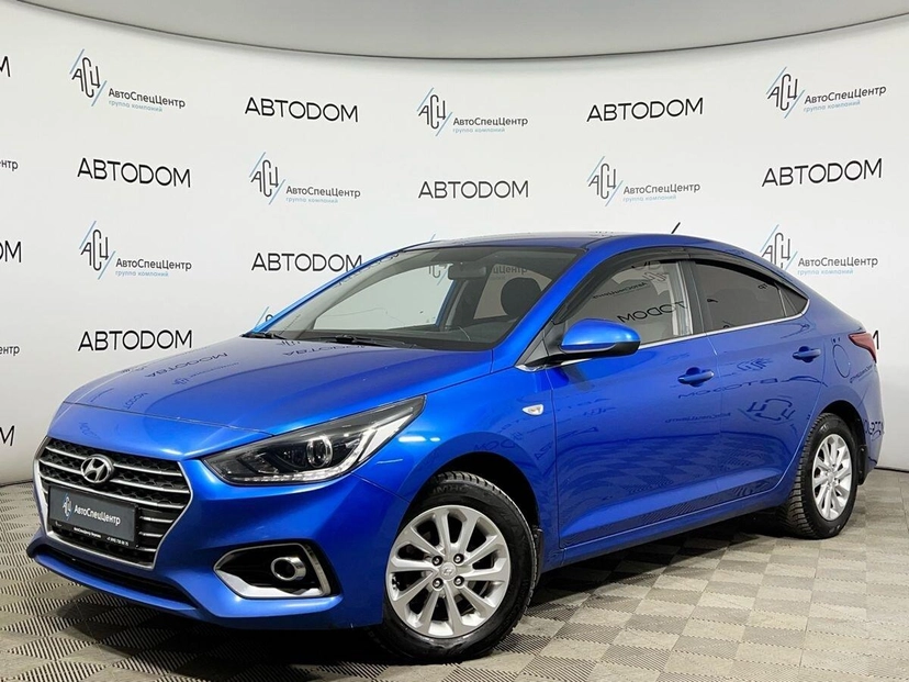 Автомобиль Hyundai Solaris II поколение 1.6 AT (123 л.с.) Comfort + Winter Синий 2019 с пробегом 94 150 км