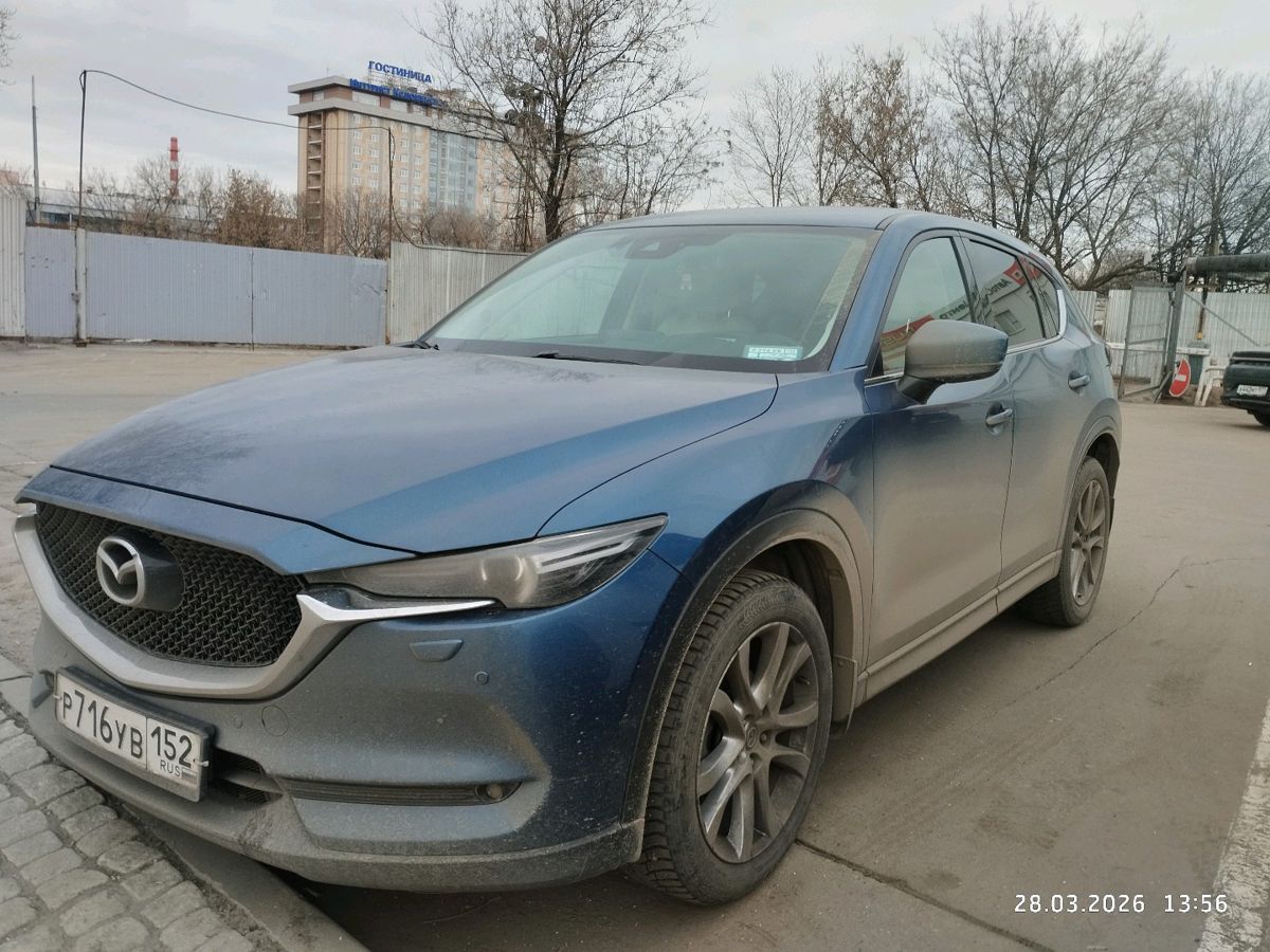Автомобиль Mazda CX-5 II поколение 2.0 AT 4WD (150 л.с.) Supreme (Пакет 3) (2017-2020) Синий 2018 с пробегом 246 863 км