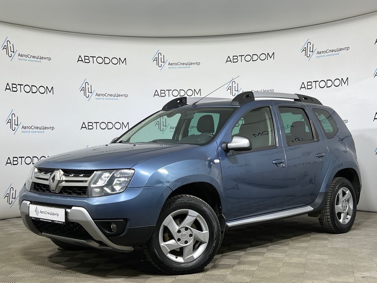 Автомобиль Renault Duster I [рестайлинг] 2.0 AT 4WD (143 л.с.) Drive Plus Синий 2015 с пробегом 139 500 км
