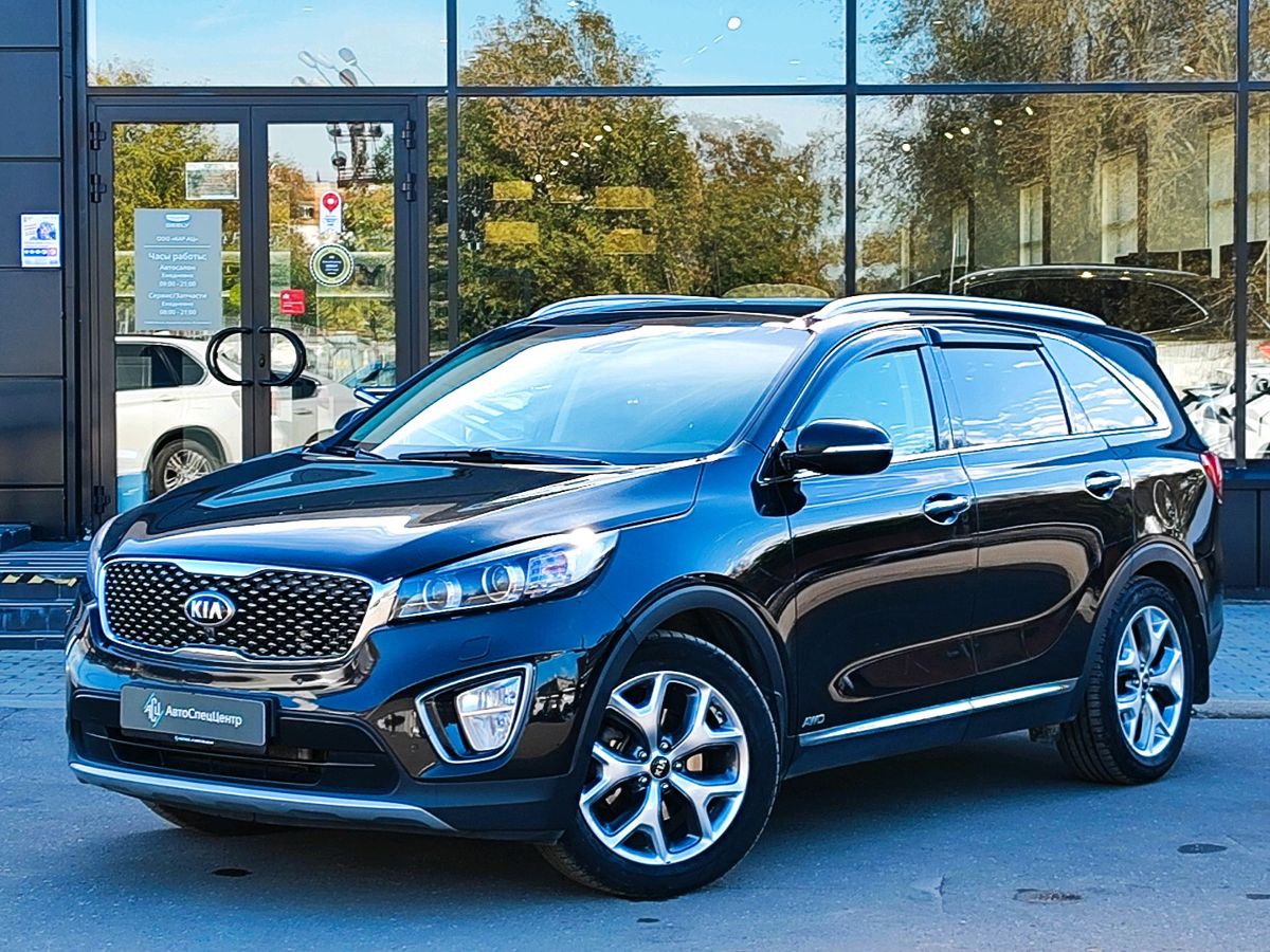 Kia Sorento III поколение 2.2d AT 4WD (5 мест) (200 л.с.) Premium Чёрный 2017 с пробегом 96 697 км
