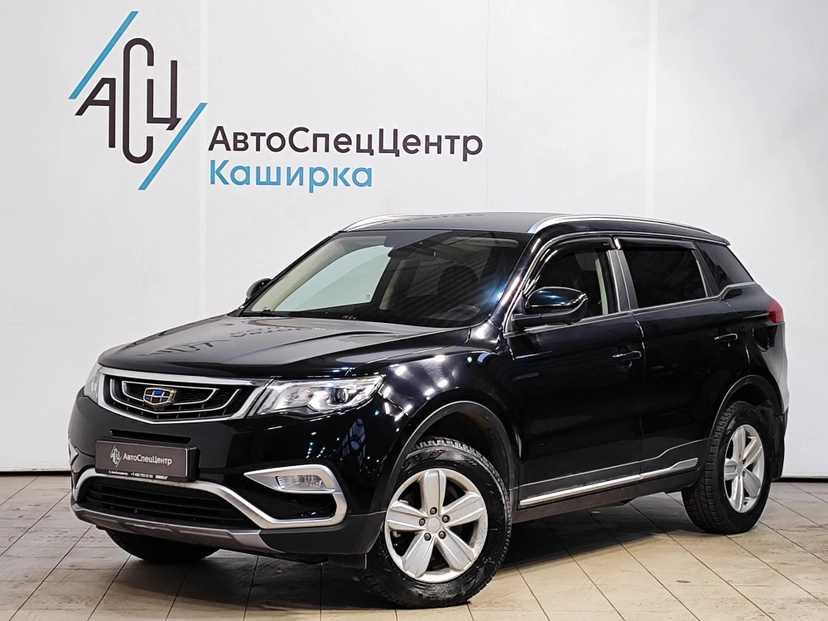 Автомобиль Geely Atlas I поколение 2.4 AT (149 л.с.) Люкс + Яндекс Авто Чёрный 2021 с пробегом 60 132 км