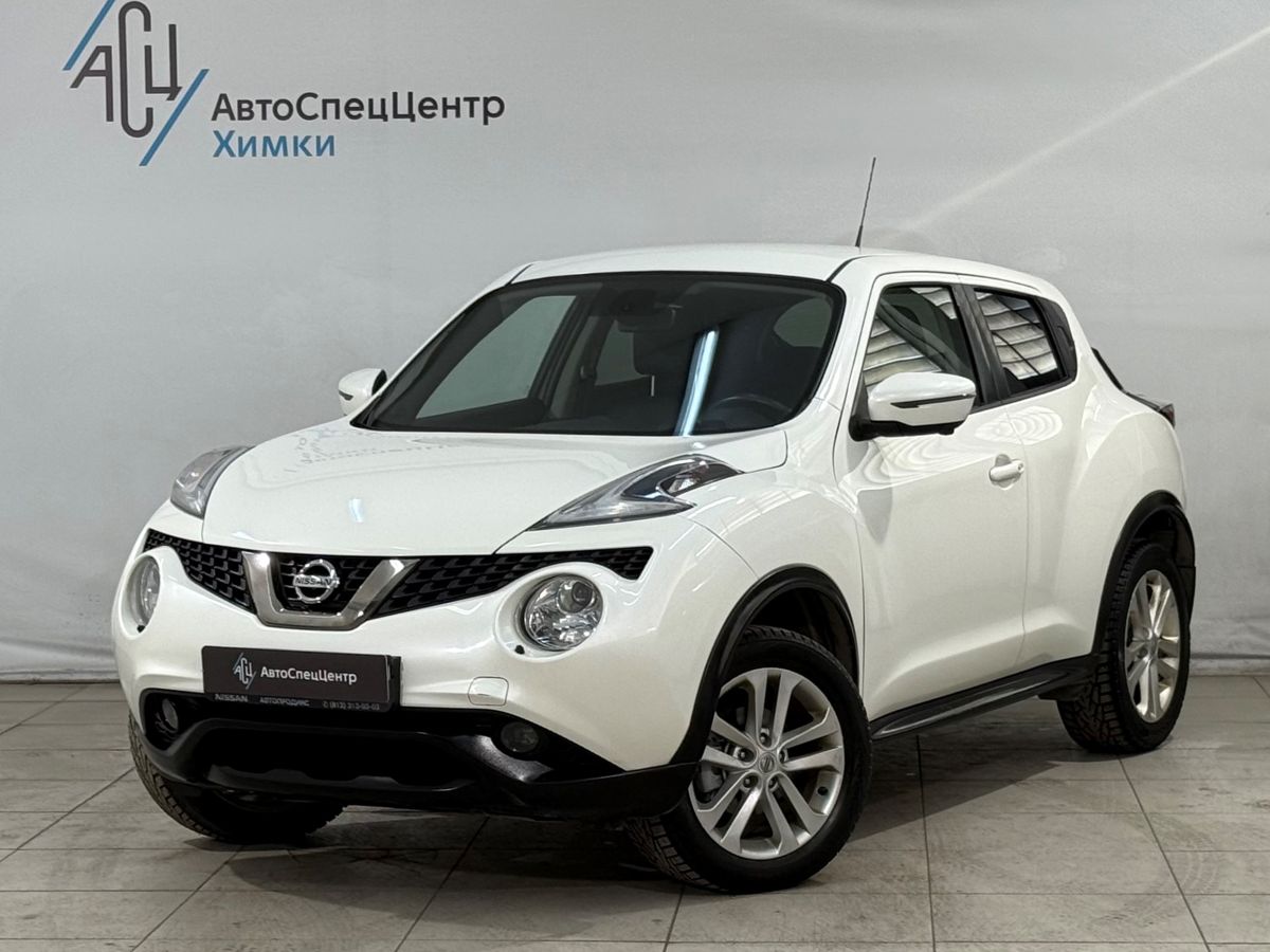 Автомобиль Nissan Juke I (F15) [рестайлинг] 1.5 CVT (114 л.с.) Base Белый 2018 с пробегом 80 000 км