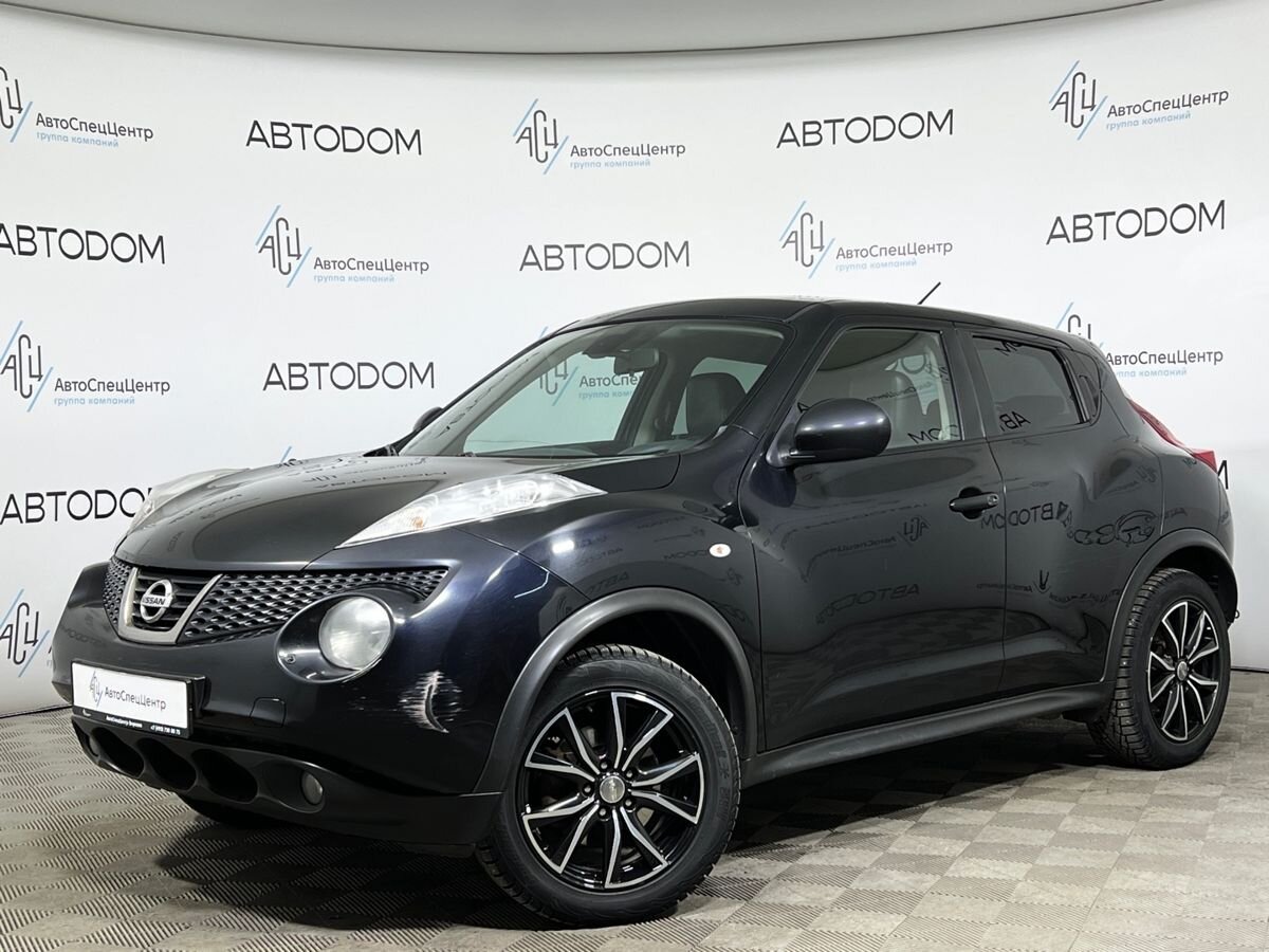 Автомобиль Nissan Juke I поколение (F15) 1.6 CVT (190 л.с.) Base Чёрный 2011 с пробегом 210 500 км