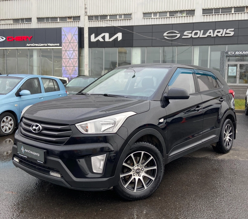 Автомобиль Hyundai Creta I поколение 1.6 MT (123 л.с.) Active Чёрный 2017 с пробегом 118 890 км