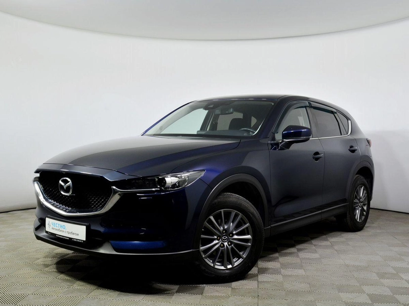 Автомобиль Mazda CX-5 II поколение 2.0 AT (150 л.с.) Active (2017-2020) Синий 2018 с пробегом 46 420 км
