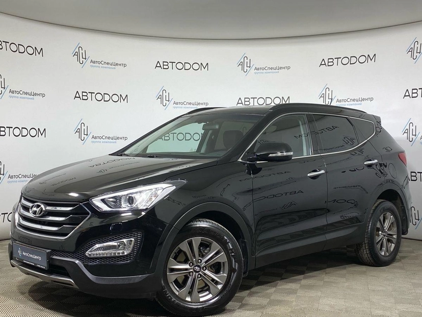 Автомобиль Hyundai Santa Fe III поколение (DM) 2.2d AT 4WD (197 л.с.) Dynamic Чёрный 2015 с пробегом 199 445 км