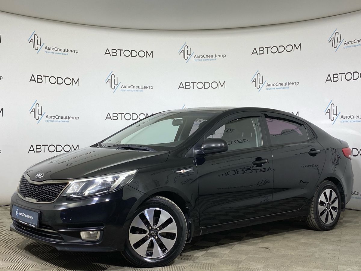Автомобиль Kia Rio III [рестайлинг] 1.6 MT (123 л.с.) Prestige Чёрный 2017 с пробегом 53 000 км
