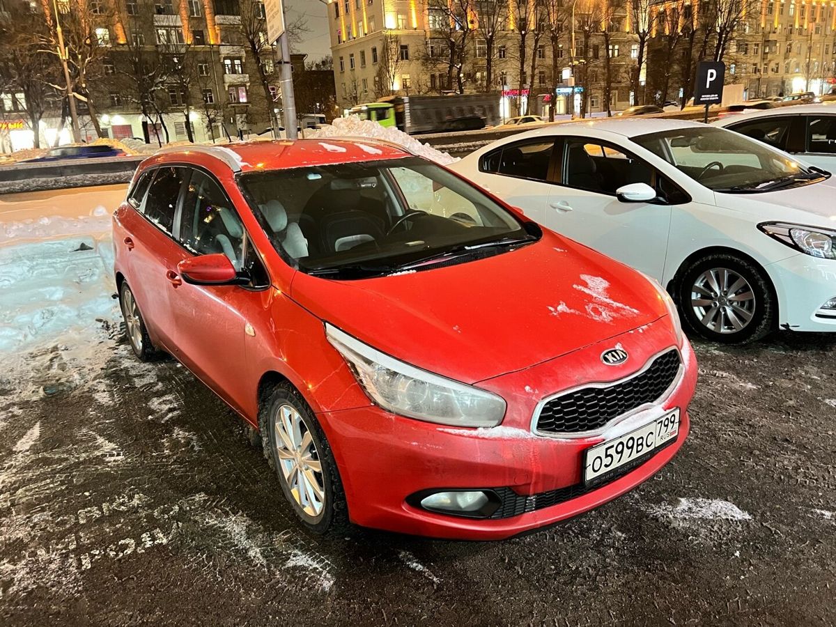 Автомобиль Kia Ceed II поколение 1.6 AT (129 л.с.) Prestige Красный 2014 с пробегом 122 144 км