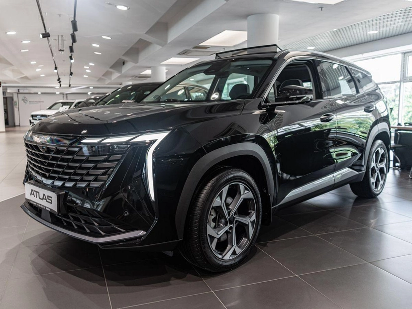 Автомобиль Geely Atlas II поколение 2.0 AT 4WD (200 л.с.) Flagship Чёрный 2025 новый