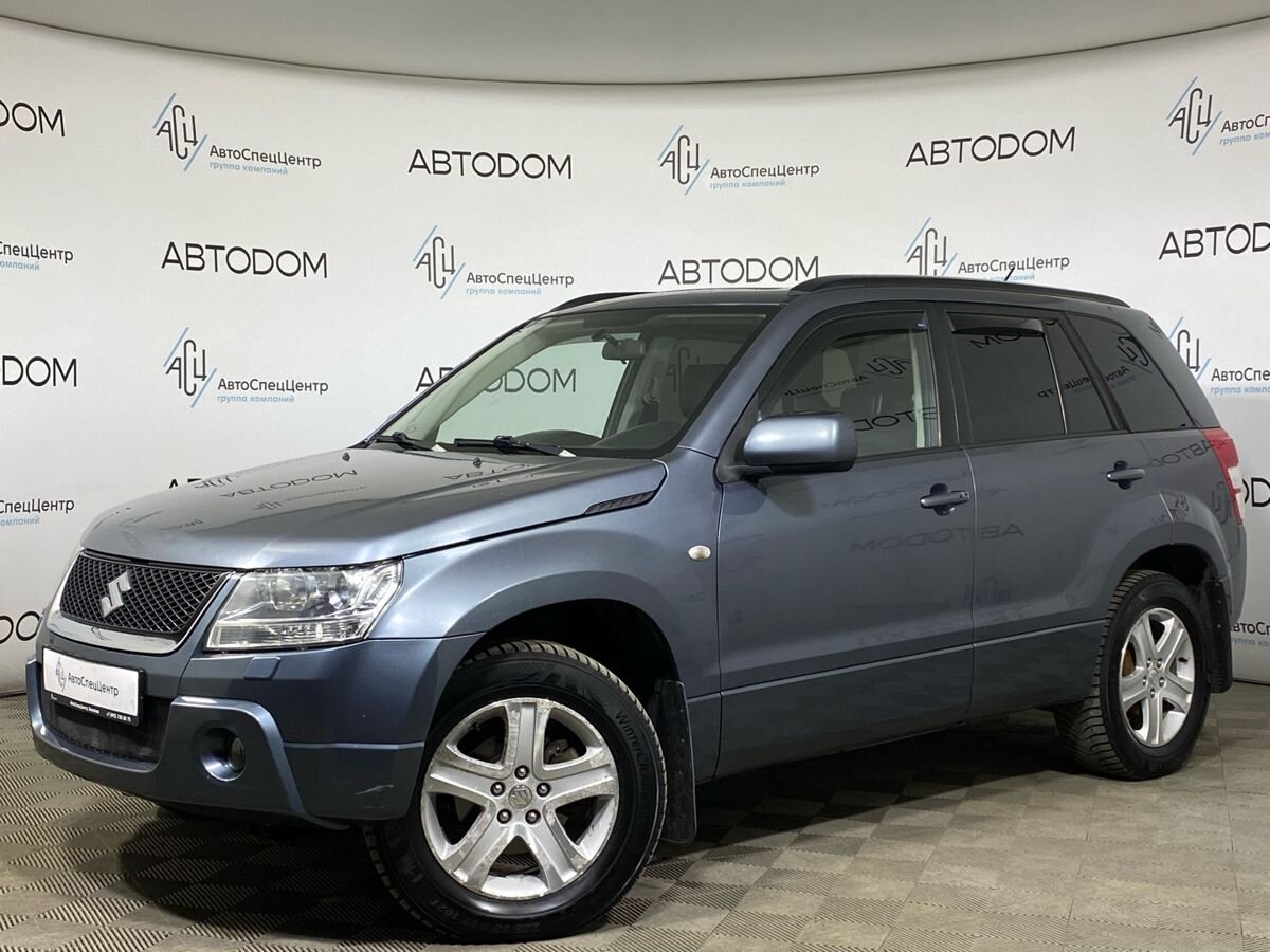 Автомобиль Suzuki Grand Vitara II поколение (JT) 2.0 AT 4WD (140 л.с.) Base Синий 2007 с пробегом 194 967 км