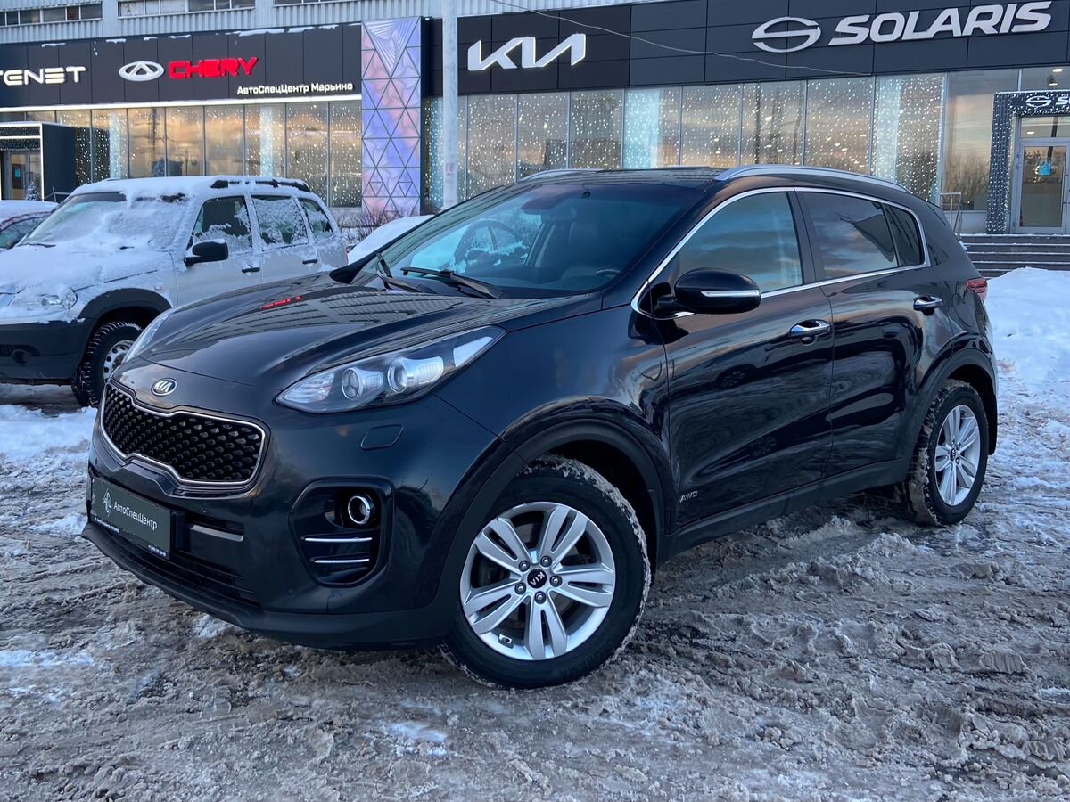 Автомобиль Kia Sportage IV поколение 2.0d AT 4WD (185 л.с.) Prestige Чёрный 2017 с пробегом 249 500 км